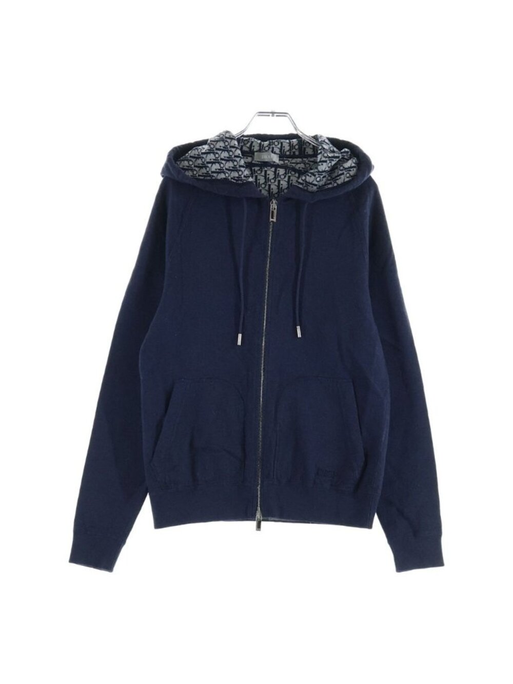 Dior Oblique Hoodie Sweatshirt Navy Cotton